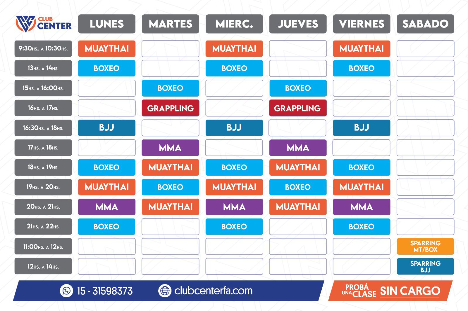 Grilla de horarios